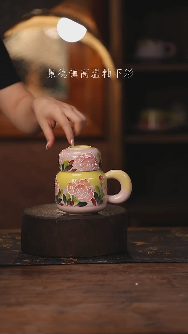 陶瓷景德镇高温釉下手绘陶瓷156
