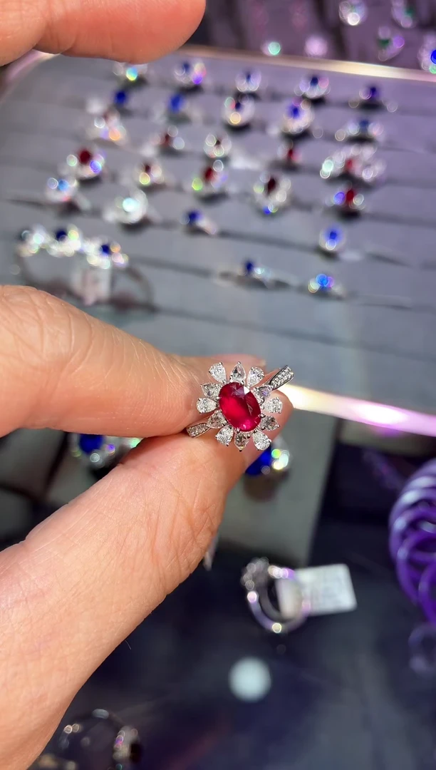 18K金镶嵌戒指红宝石【闪购】1.03ct/七天鉴赏/无烧鸽血红