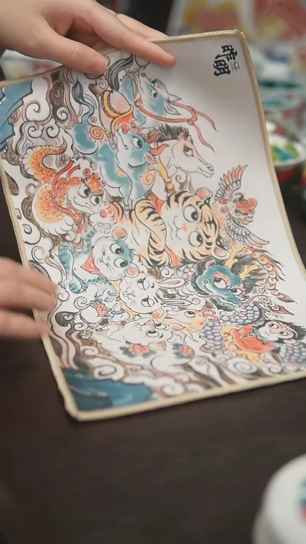 宠粉福利价        十二生肖茶巾