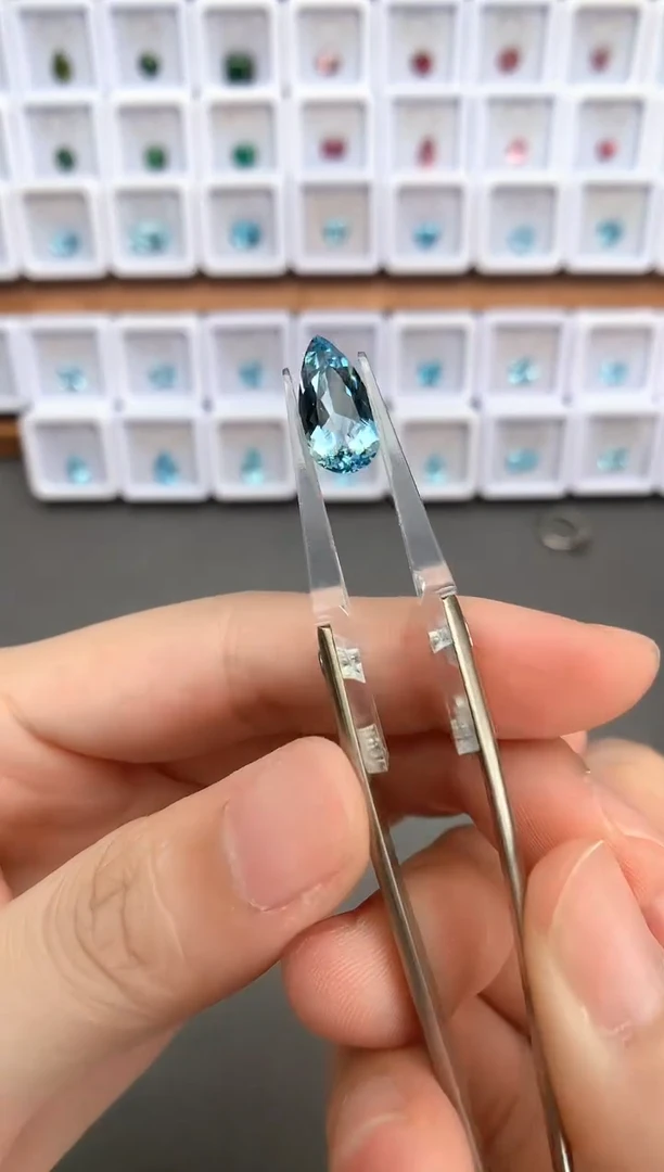 未镶嵌裸石定制海蓝宝石2.49ct  02007