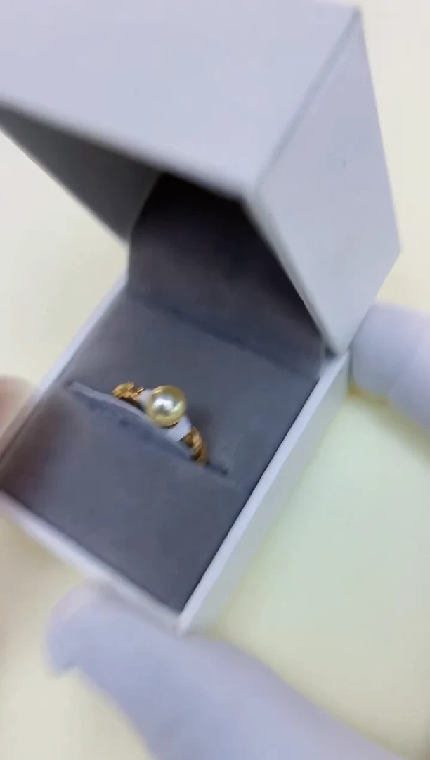 银S925镶嵌海水珍珠饰品设计款戒指