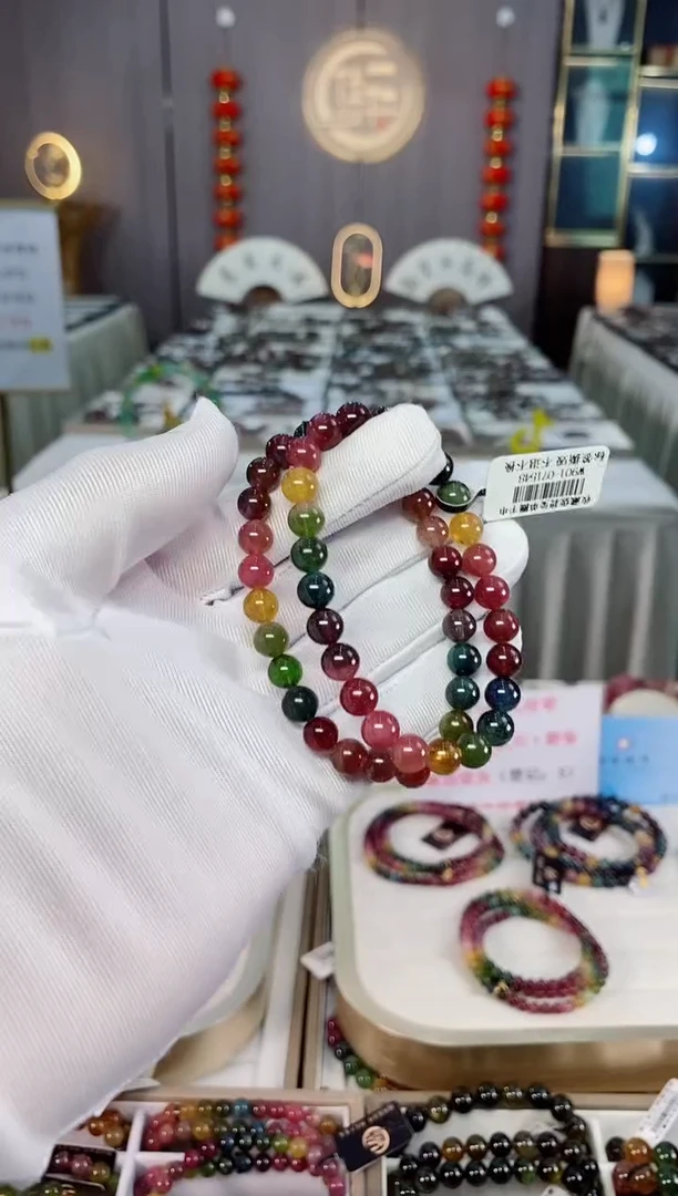 老矿碧玺单圈手串7mm+未镶嵌碧玺（多样性发一条）xion