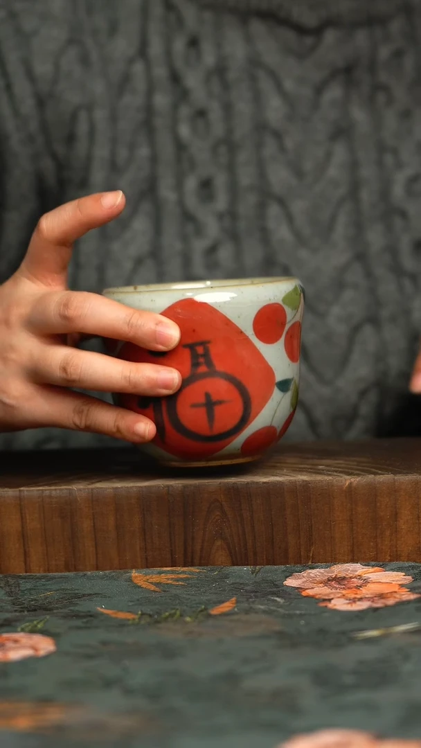 杯釉下彩手工手绘同款陶器