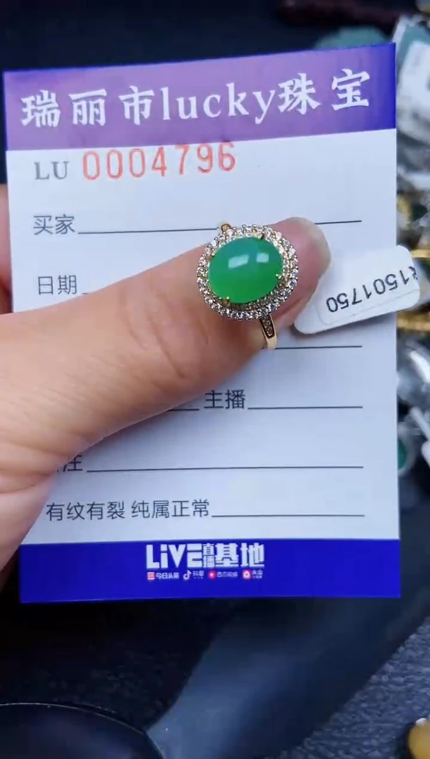 翡翠银S925镶嵌颈饰4796