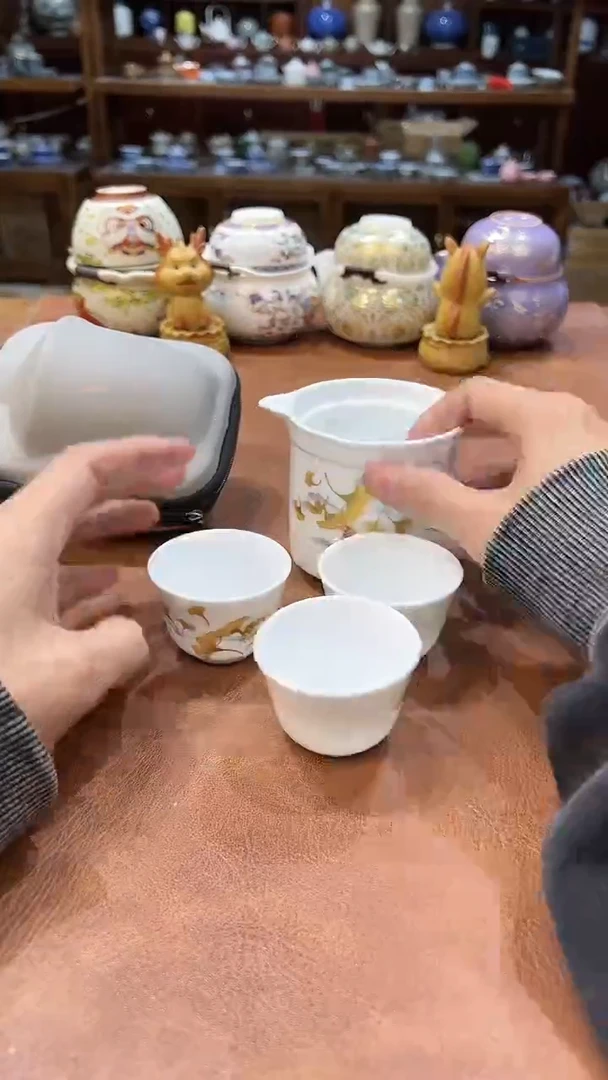 真的很便宜会开片的旅行茶具
