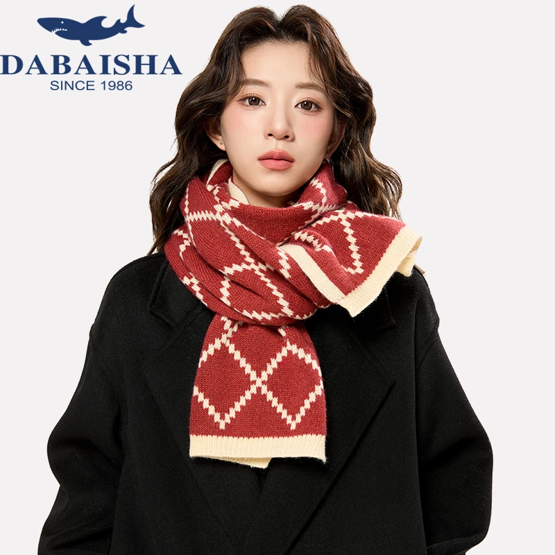 围巾女2025新款冬季韩系百搭高级氛围感保暖披肩毛线针织格子围脖