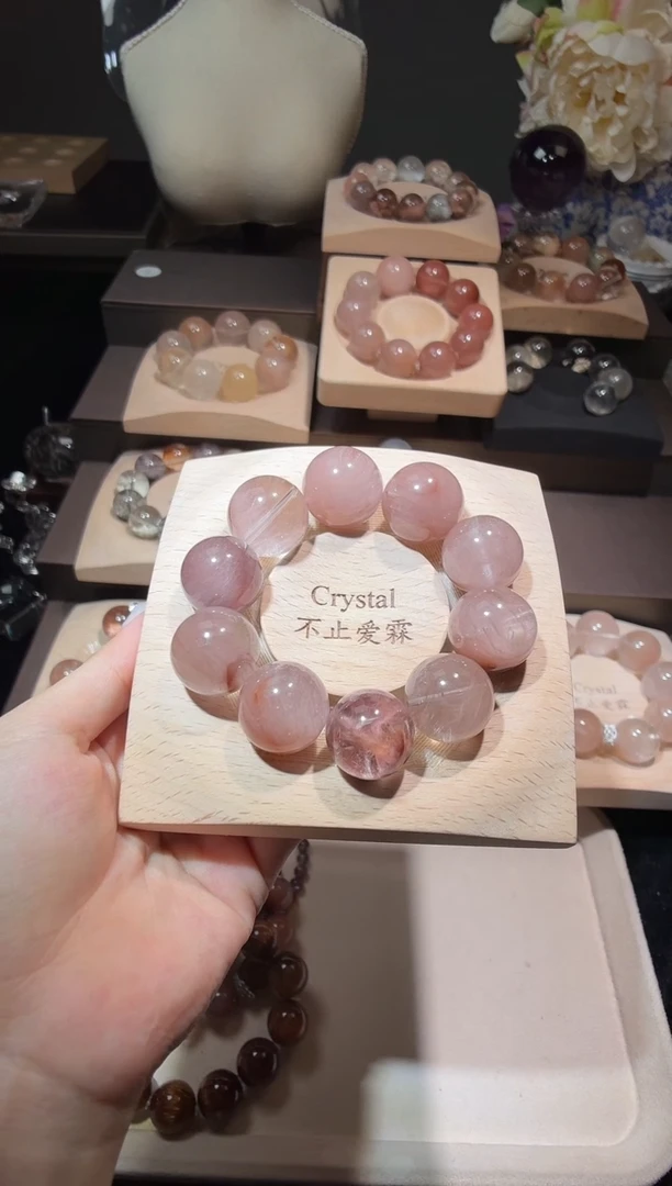 未镶嵌手串水晶李?毕业紫卷毛20➕半成品