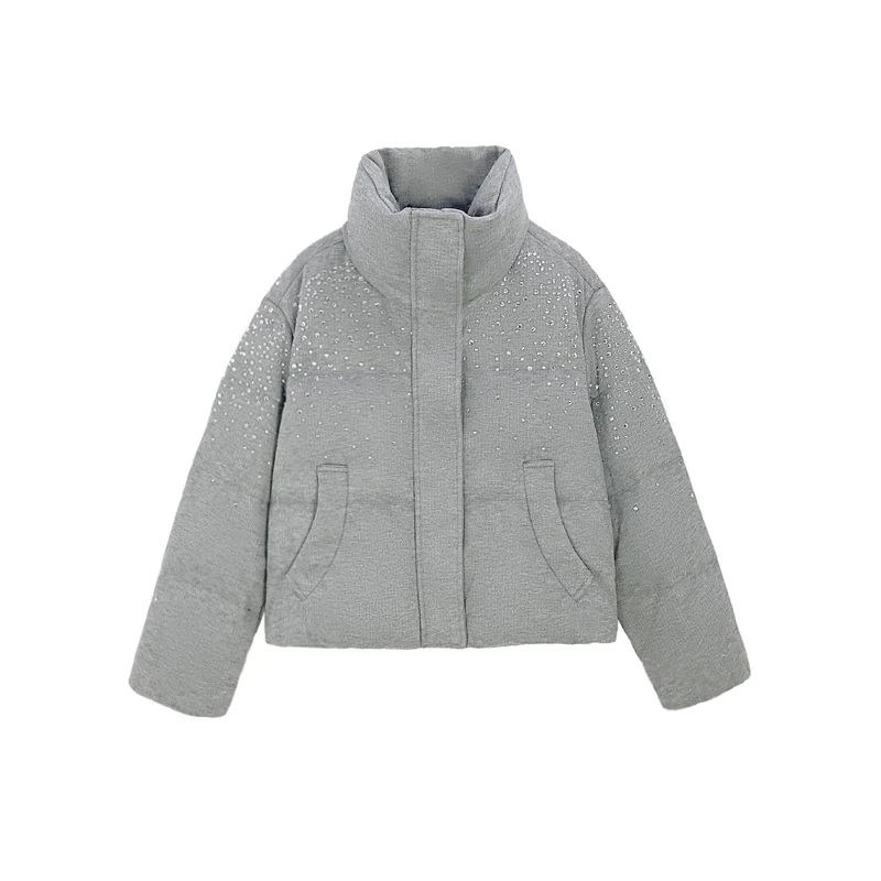 90白鸭绒2024新款水钻羽绒服240371