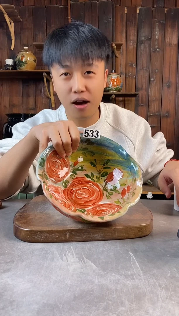 碗533，手工手绘，超值陶瓷！