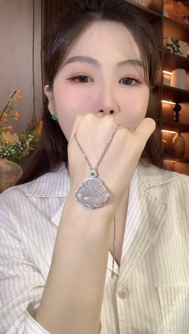 吊坠(不含链)18K金镶嵌翡翠A27翡翠多样性发货一件