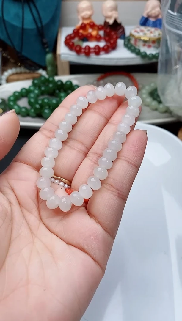 项圈未镶嵌和田玉（白玉）言*吾170一个白