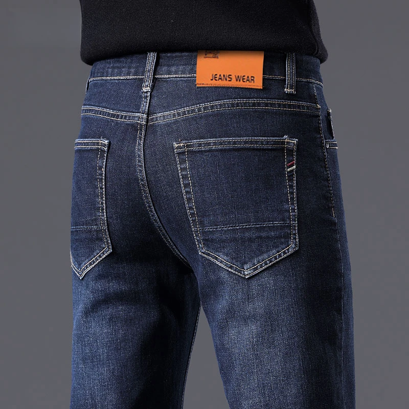 2025春季牛仔裤男士高端潮流修身直筒裤春秋新款百搭休闲长裤子男