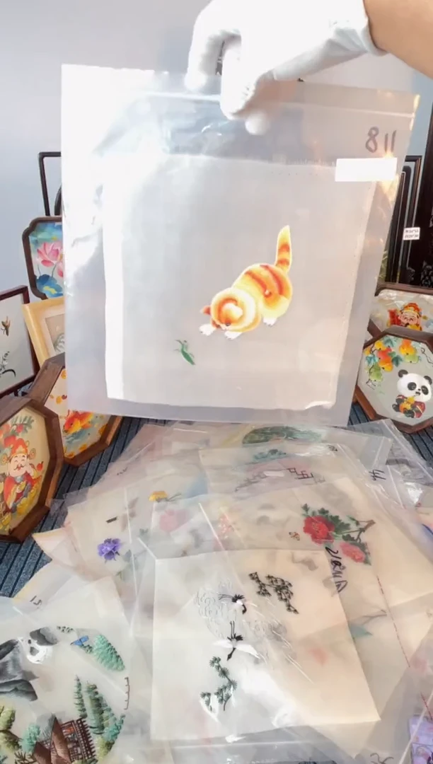织绣纯手工苏绣双面绣绣布118