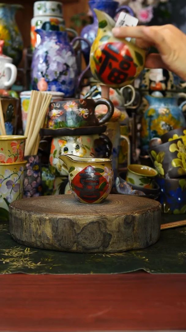 花瓶/杯子/碗12号景德镇手工手绘釉下彩