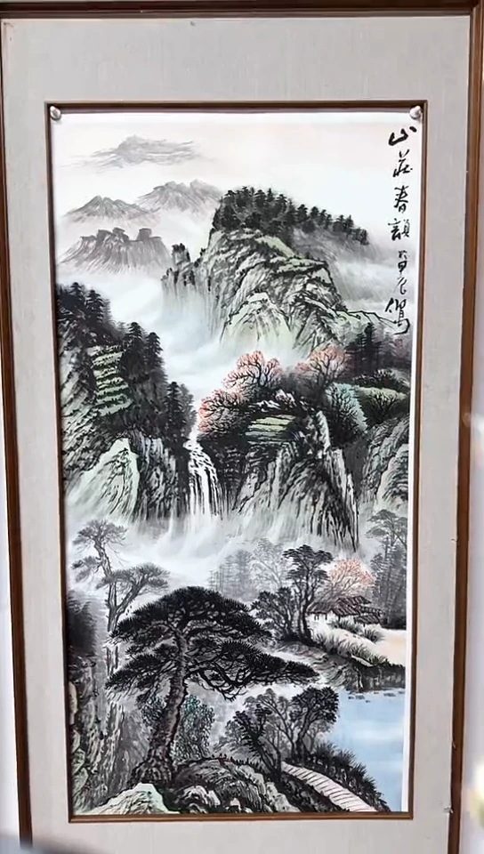 【闪购商品】国画刘伯良8平尺山水-山庄春韵