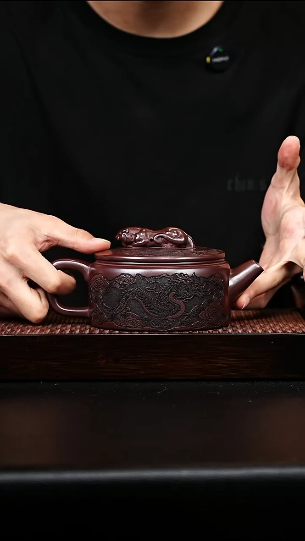 紫砂茶壶卧虎藏龙