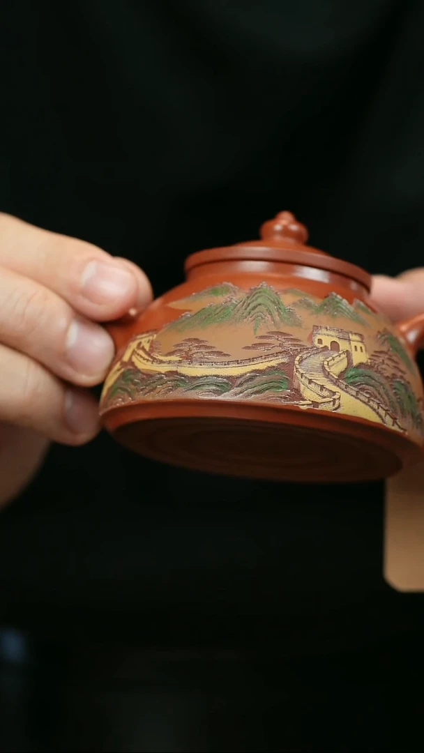 茶壶紫砂柳**明H2239赵翠红长城笠帽