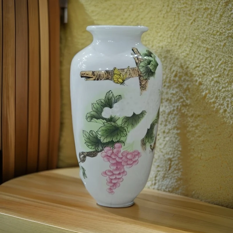 【景德镇】高温陶瓷，GWD粉花大瓶