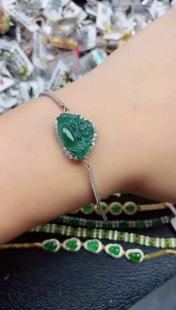 银S925镶嵌戒指翡翠1