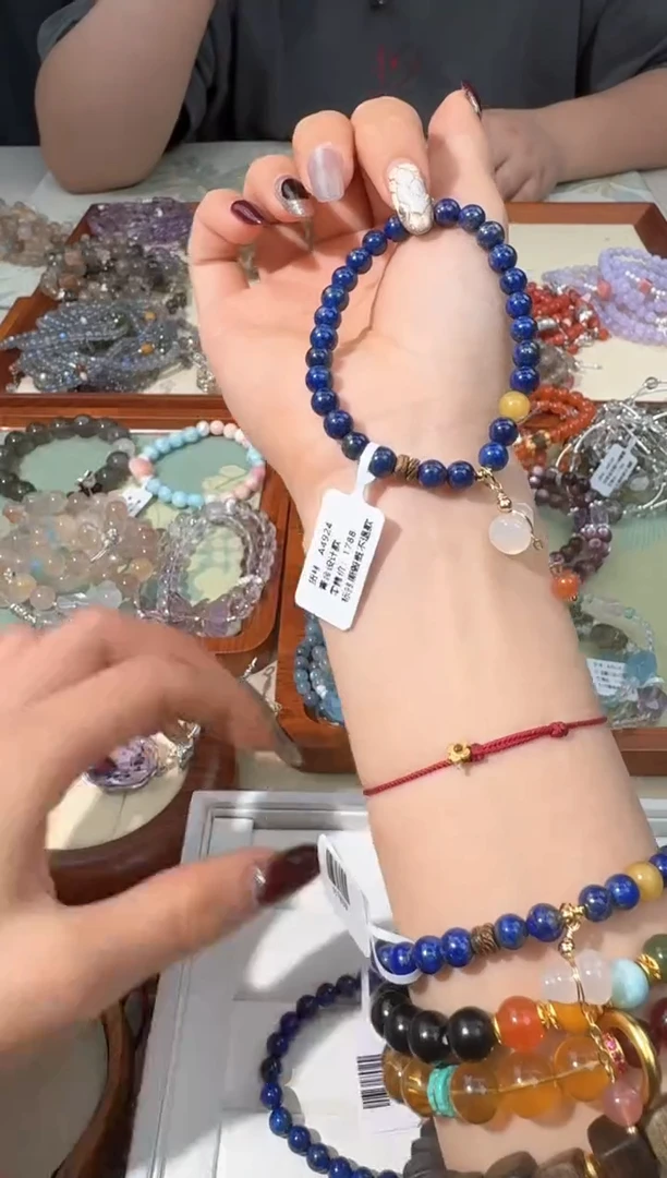 【闪购商品】水晶手链未镶嵌Z021青金白葫芦提溜款