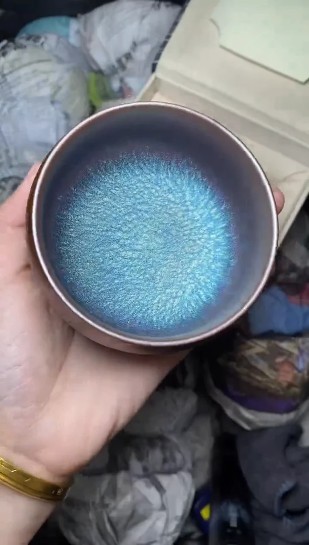 【闪购商品】茶盏糖果 禅定 蓝 盏三疯建盏茶器