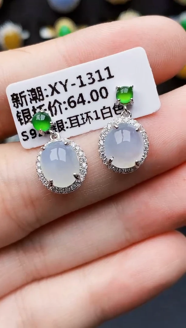 银S925镶嵌戒指翡翠3292