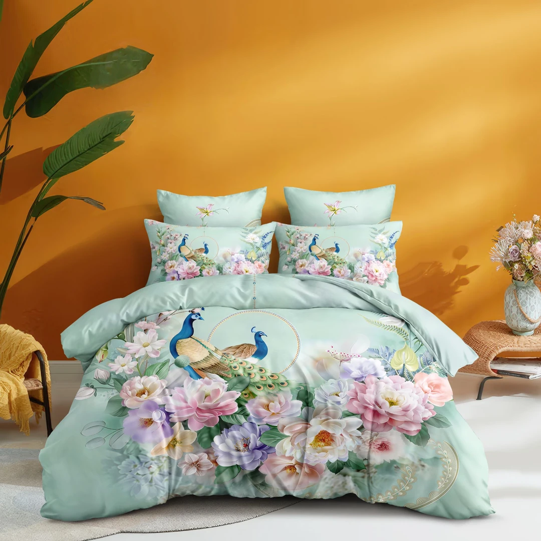 百花争艳-孔雀 四件套