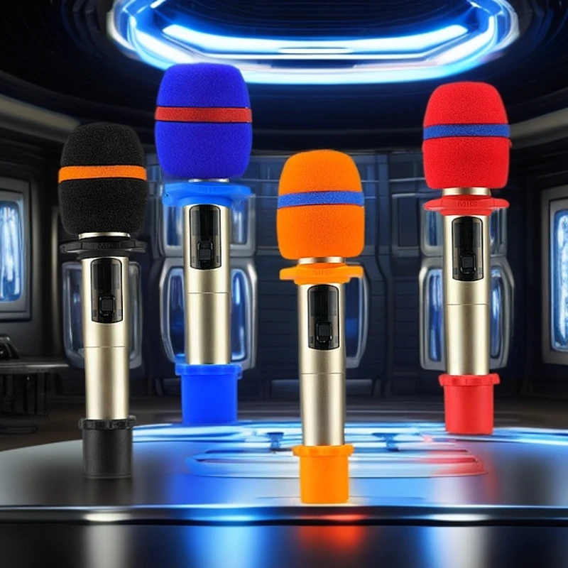 麦克风话筒麦克麦防滑麦克风防摔防风海绵套子防震防滚防滑套KTV