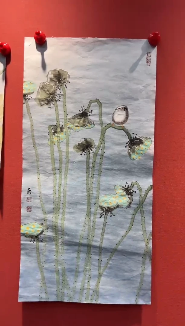 国画金岩-2平尺-国画-花鸟