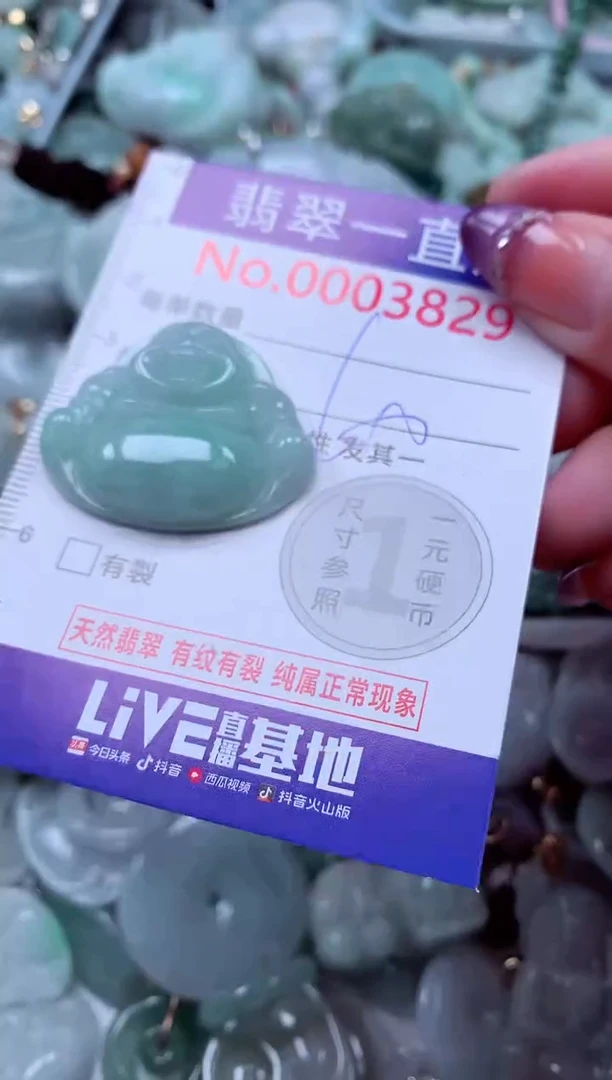 翡翠未镶嵌吊坠(不含链)3829