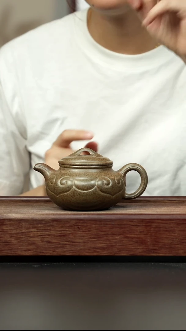 紫砂茶壶青段柴烧仿古如意
