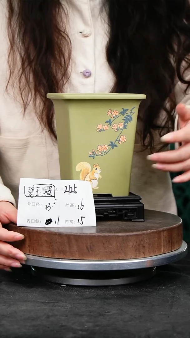 紫砂花盆2125+s花泥紫砂花盆