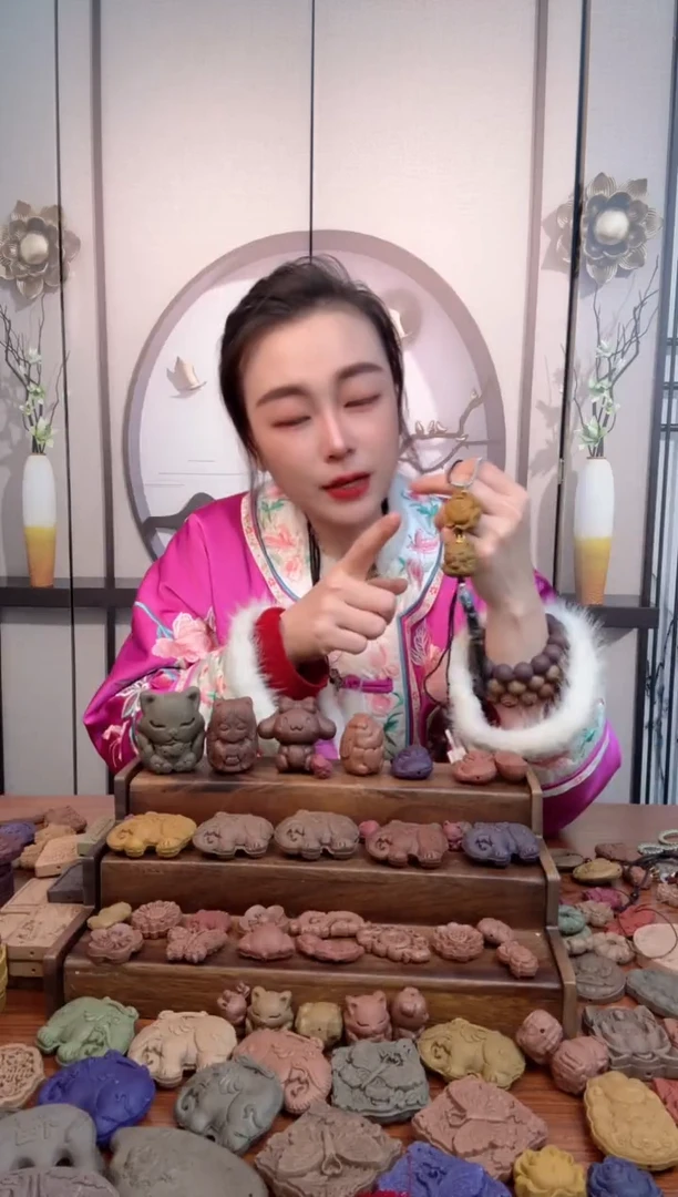 【闪购商品】泥塑人参养元狐狸+白麝花朵设计款瑕疵