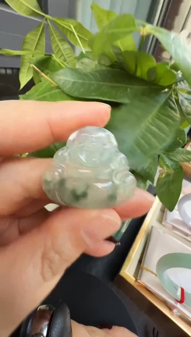 裸石翡翠缅甸天然A货翡翠-冰种佛公