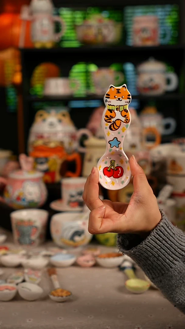 陶瓷无盖款景德镇高温釉下彩纯手绘创意瓷