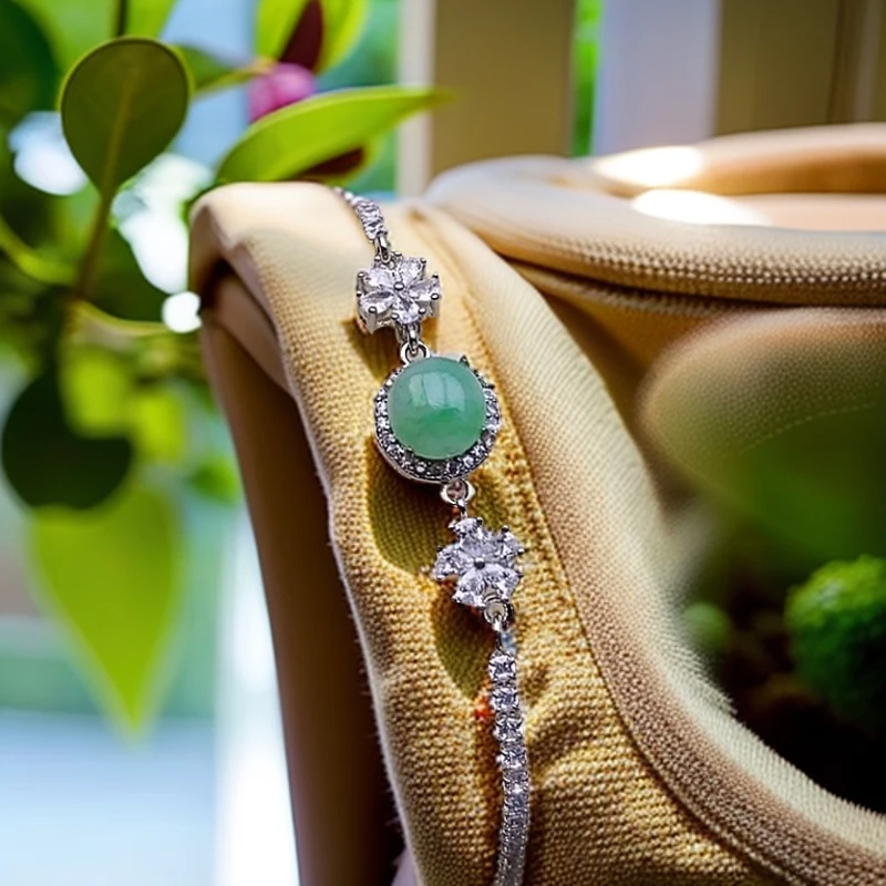 缅甸天然A货翡翠手链