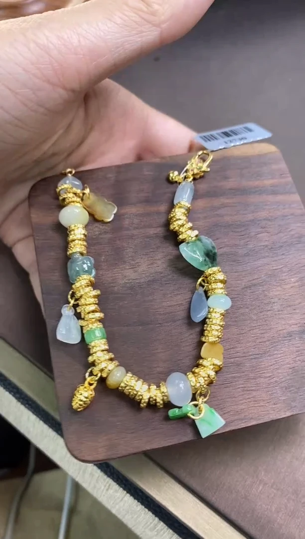 翡翠银S925镶嵌颈饰净货12730