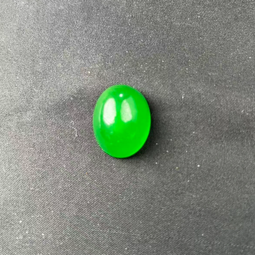 精美翡翠裸蛋面耳钉时尚百搭饰品