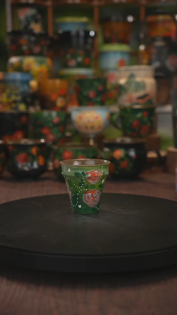 紫砂油画手绘釉下彩