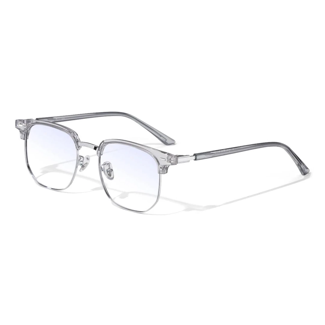 椰子灰半框近视眼镜男款超轻护眼镜架