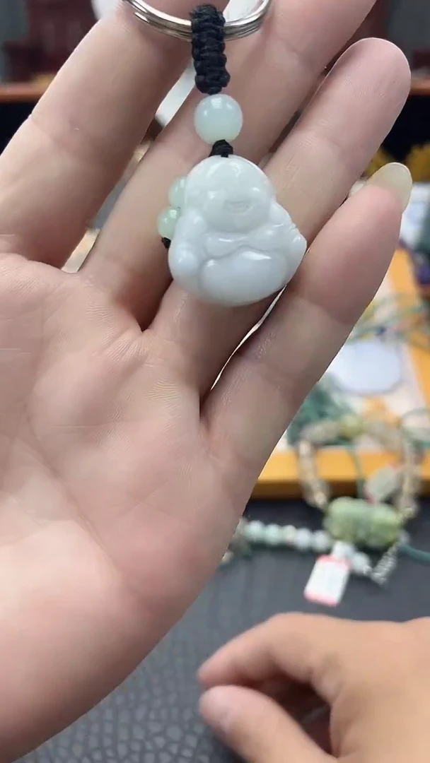 颈饰未镶嵌翡翠翡翠小佛钥匙扣