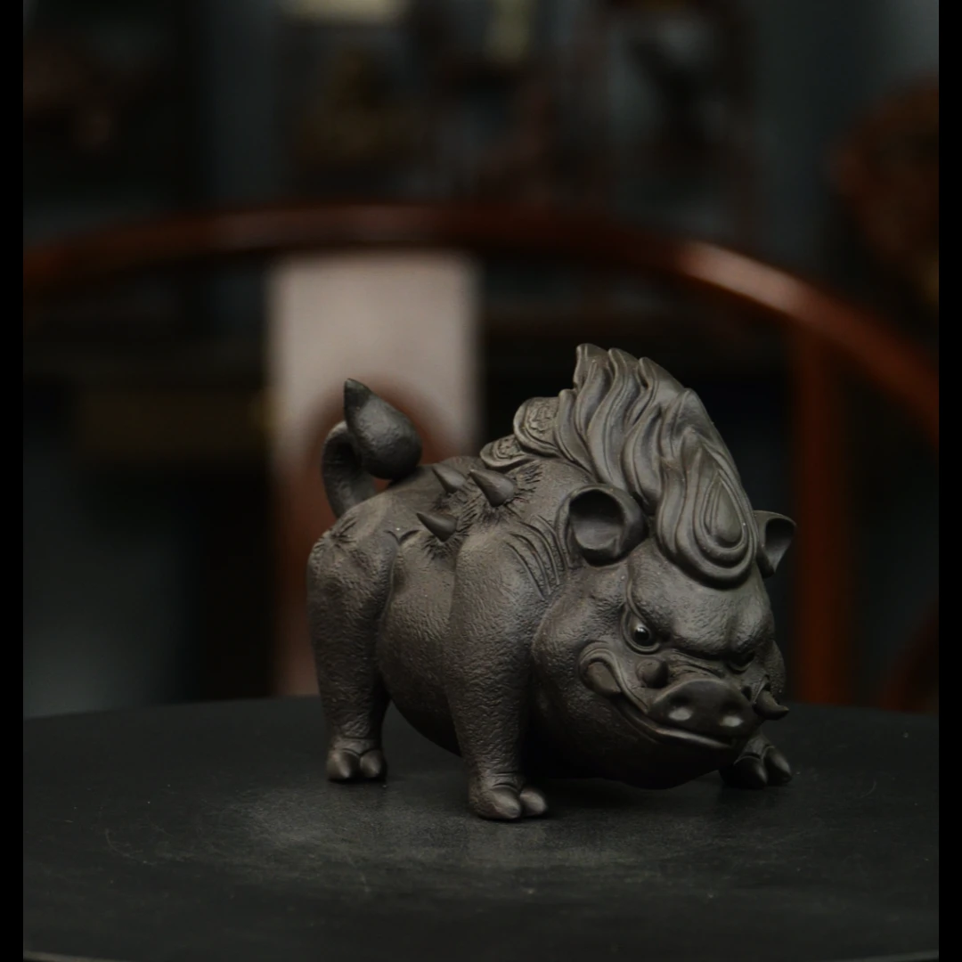 野猪王   宜兴摆件