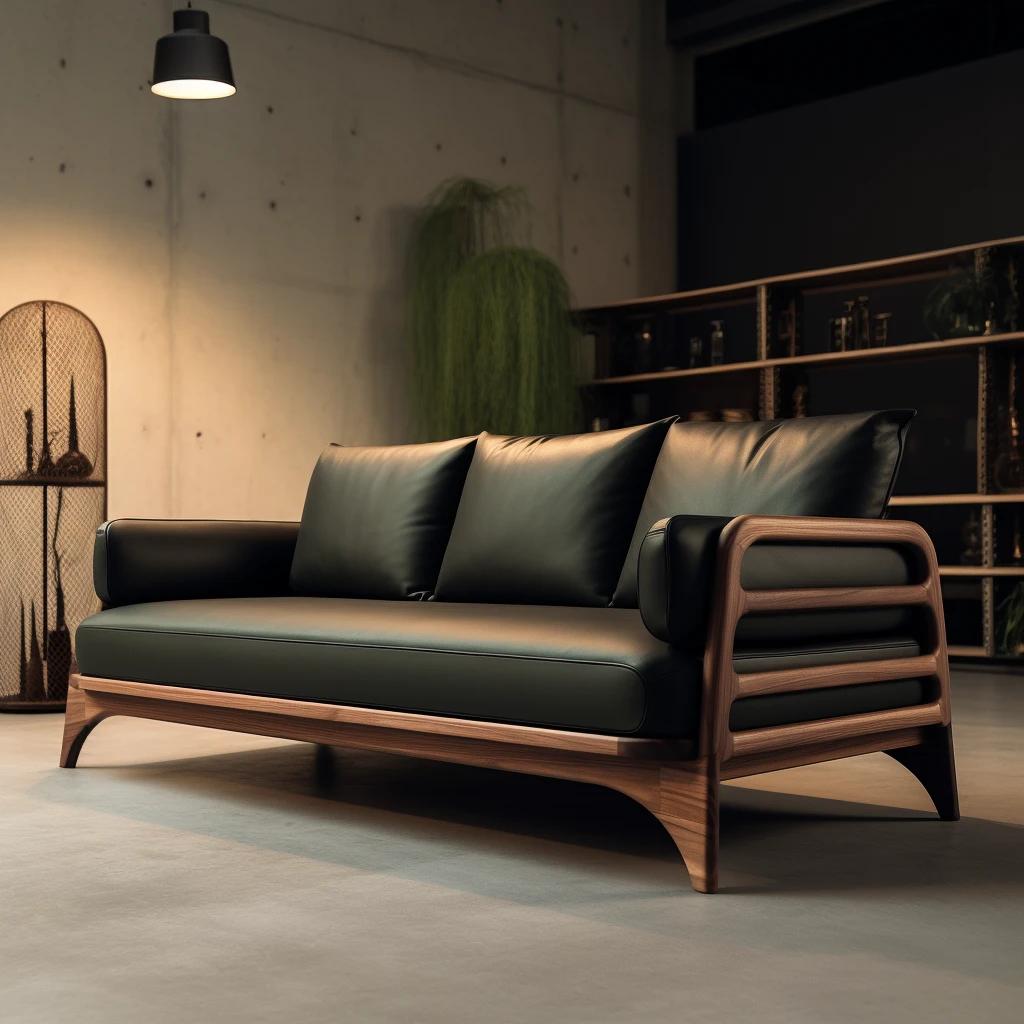 新中式北美黑胡桃木罗汉床实木沙发床两用新款简约现代沙发组合