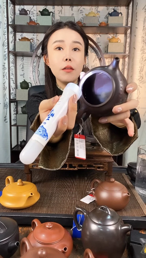 茶壶紫砂赤龙血砂 扁韵花开富贵