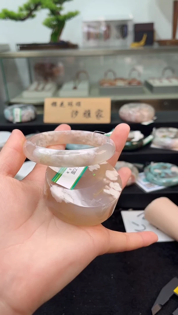 未镶嵌手镯石英质玉59圈口（赠品镯心）34562542