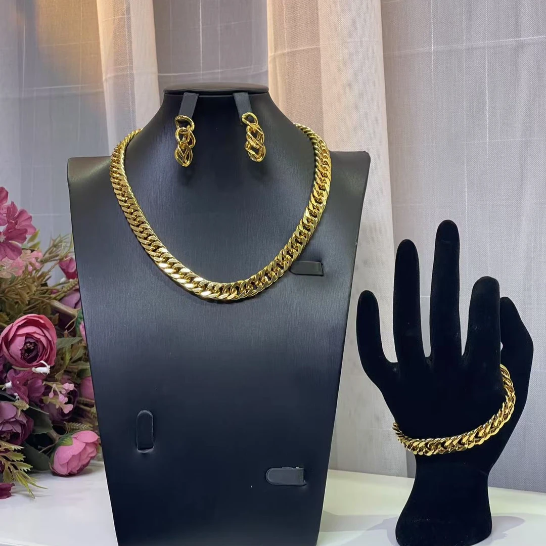 铁合金项链 （新疆包邮）项链耳环三件套