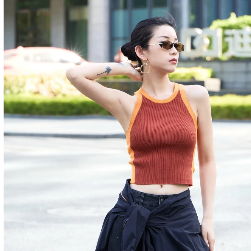 AMASS/阿玛施夏季新款拼色背心538061