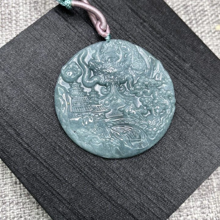 翡翠A货龙吐水吊坠（拍一个发一个 多样性发货）-582818