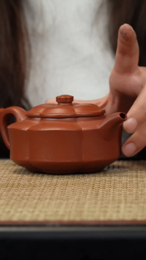 【闪购商品】紫砂茶壶生砂筋纹梅花海棠无内推