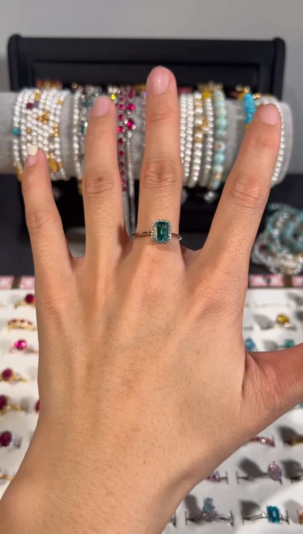 【闪购商品】碧玺戒指银S925镶嵌964563